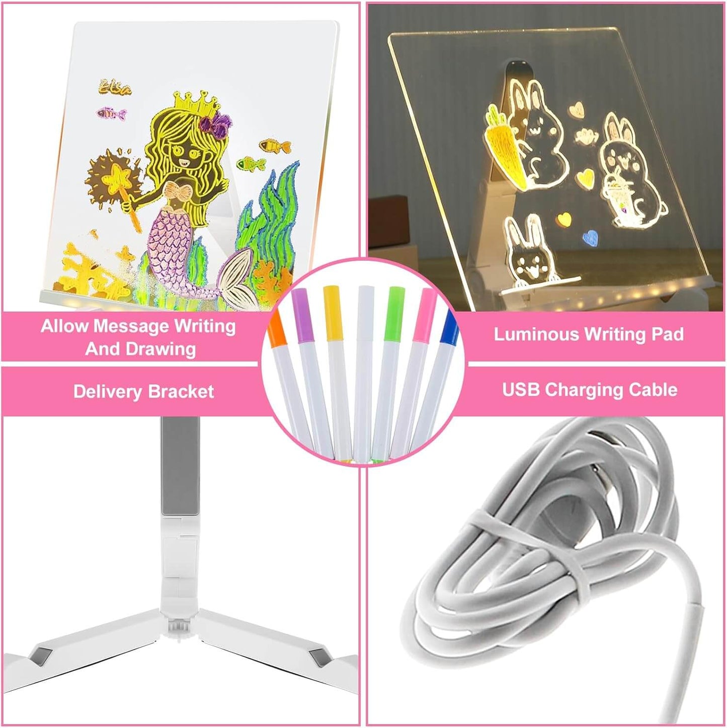 Glowing LED Drawing Board