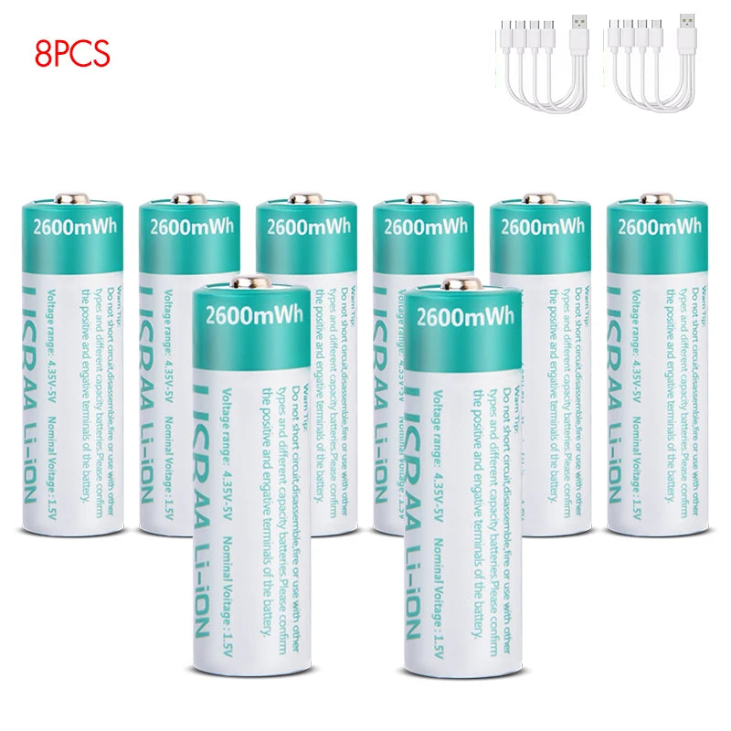 USB Rechargeable AA Batteries
