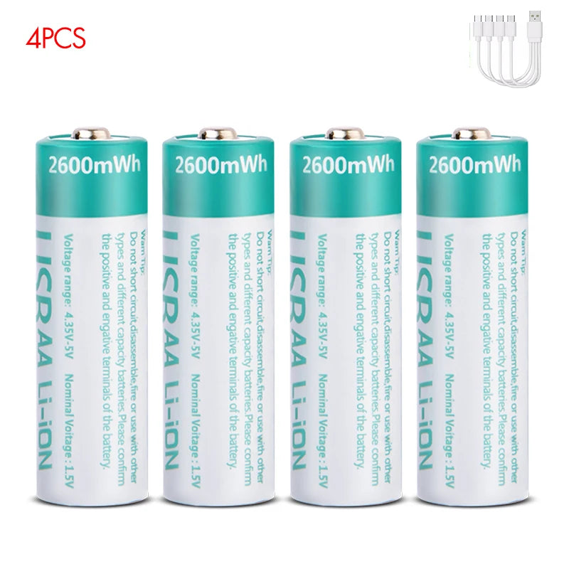 USB Rechargeable AA Batteries