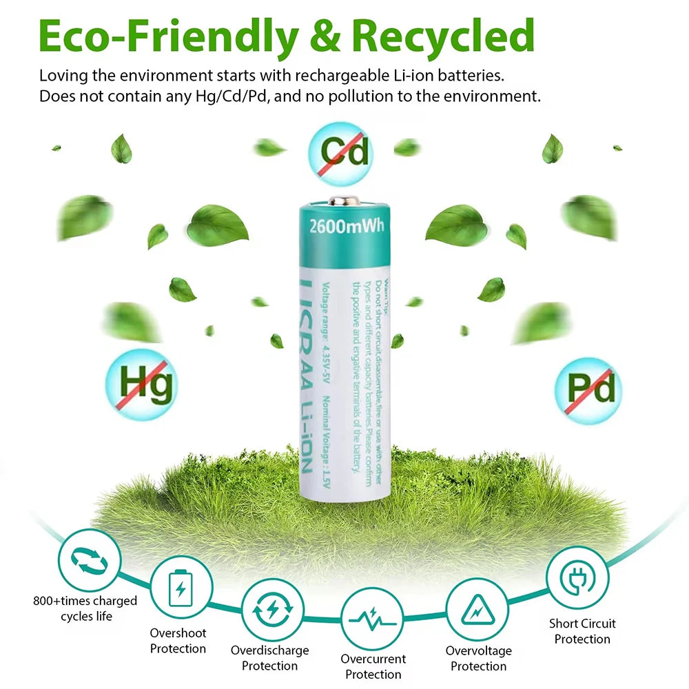 USB Rechargeable AA Batteries