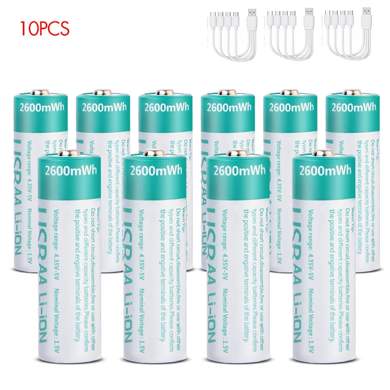 USB Rechargeable AA Batteries
