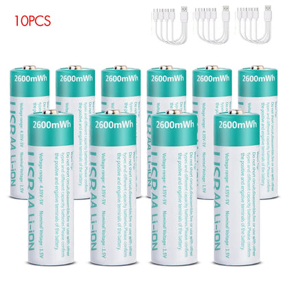 USB Rechargeable AA Batteries