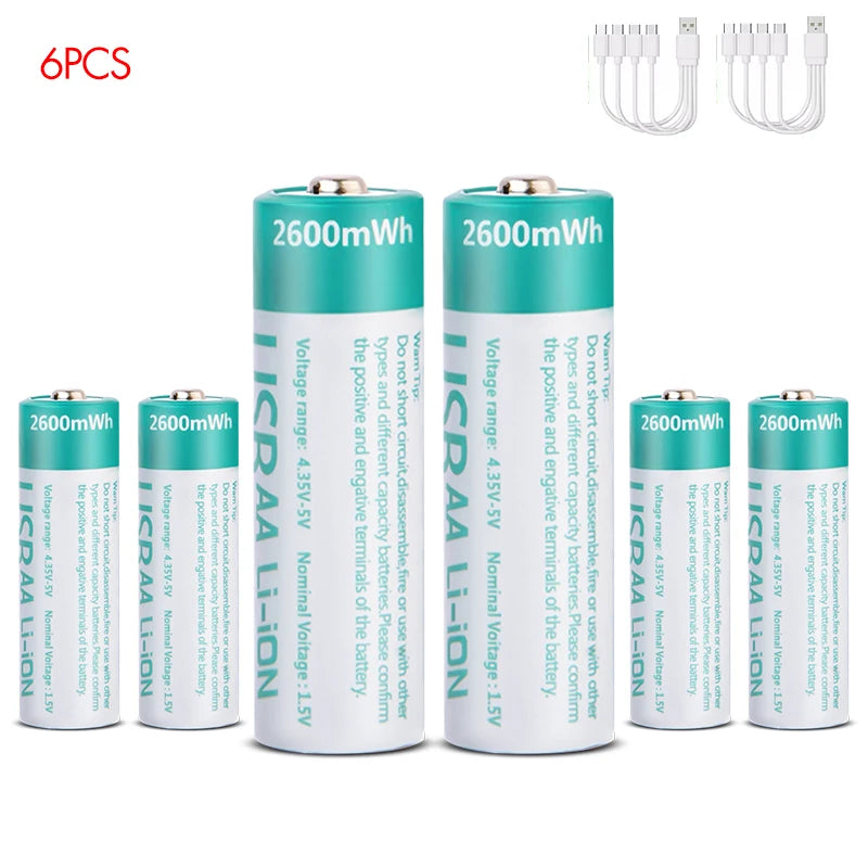 USB Rechargeable AA Batteries
