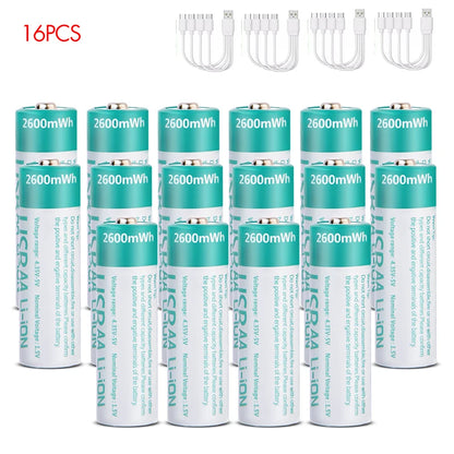USB Rechargeable AA Batteries