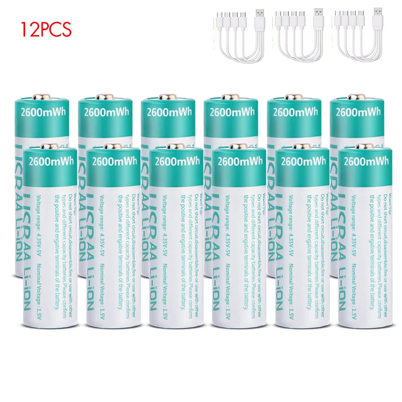 USB Rechargeable AA Batteries