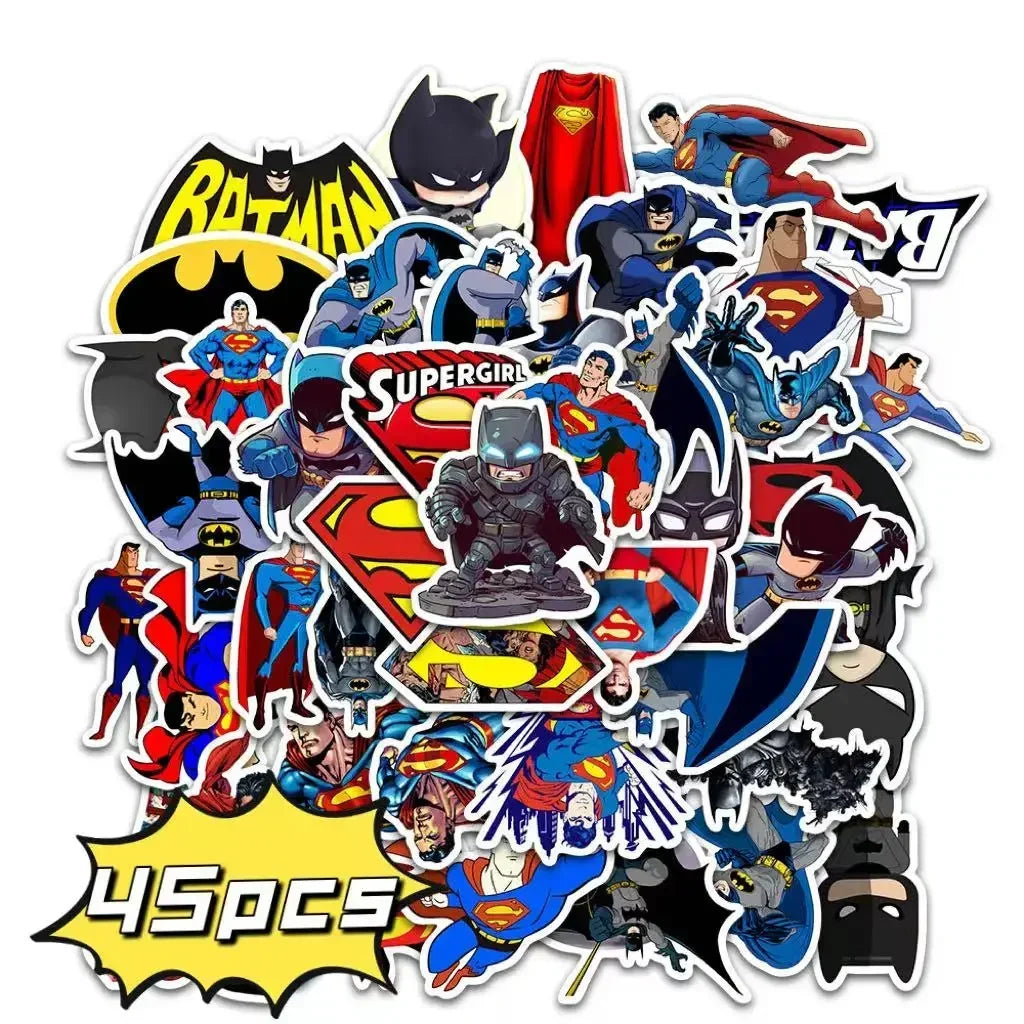 Disney Cartoon Batman Stickers for Kids DIY Marvel Graffiti Skateboard Luggage Decal Cool Waterproof Sticker Fun Classic Toys