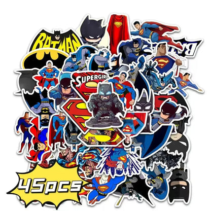 Disney Cartoon Batman Stickers for Kids DIY Marvel Graffiti Skateboard Luggage Decal Cool Waterproof Sticker Fun Classic Toys